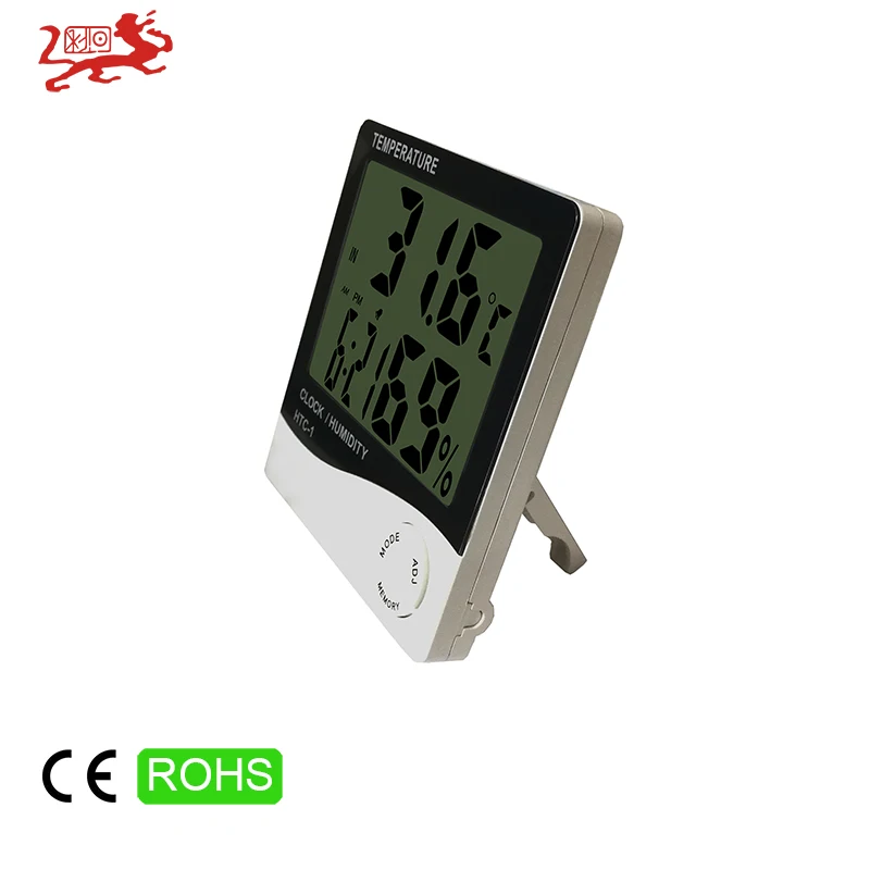 Digital Max Min Hygrometer Display HTC-1 Desk Weather Station Indoor Room Thermometer
