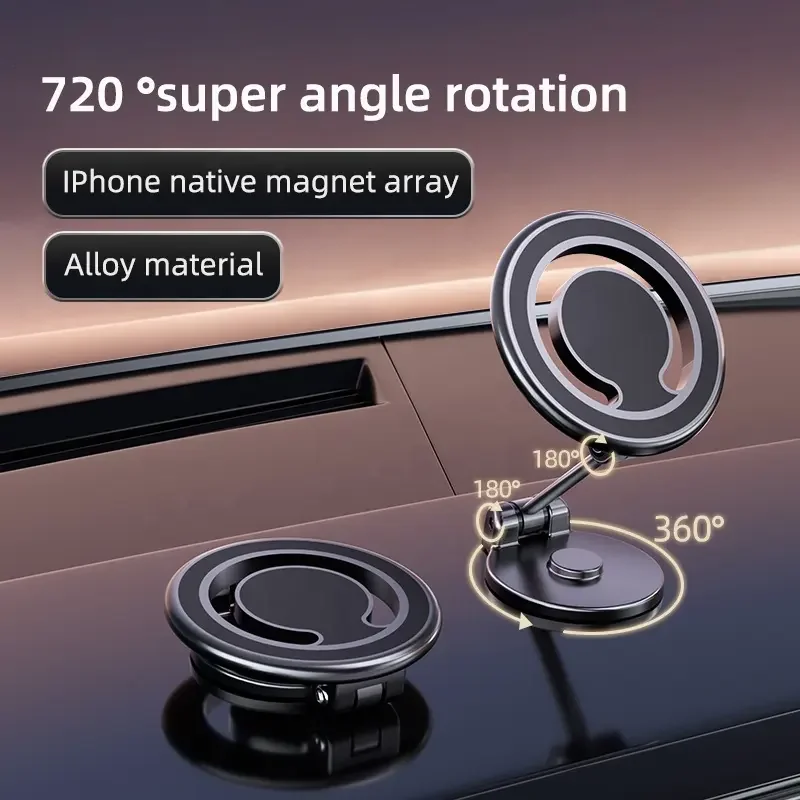 Universal Car Phone Strong 48 Magnets 360 Degree Rotating Dashboard Authentic 3M Sticker Paste MagSafing Car Mobile Phone