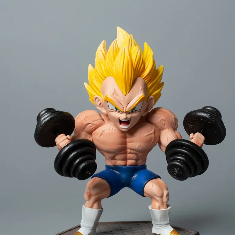 Collection 17cm anime GK DBZ super saiyan Vegeta Fitness action figure PVC model toy for gifts
