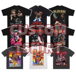 Acid Wash Dtg Print Cotton Vintage Logo Tee Streetwear Mens Clothing Manufacturers Graphic Oversized Tshirt Custom T Shirt