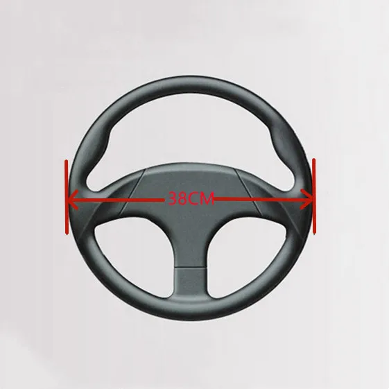 fashion leopard print winter fur 38cm car steering wheel cover