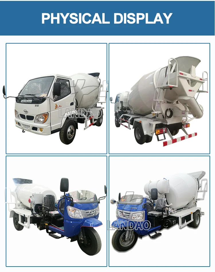 Hot Sale Mobile Tricycle Transit Beton Mini Truck Concrete Mixer