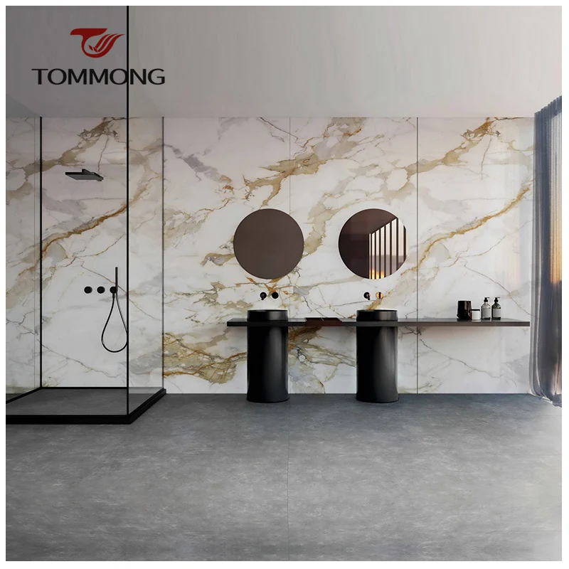 Gold Quartz Marble Calacatta Marble Slab big size tile