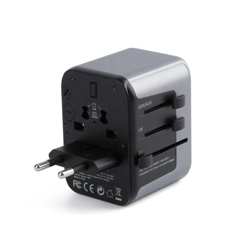 NEW!!! International Travel Adaptor EU AUS UK US Plug Socket Universal Fast Charger Global Travel Adapter With 4 Port USB