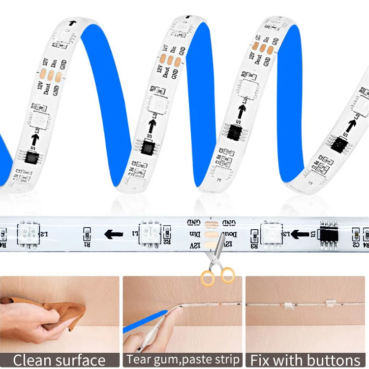 5050 10m 20m 30m Smart Strip Lights APP Control Rgb Christmas Lights Luces Led Para Habitacion Ruban Lumineux Led Lumineux