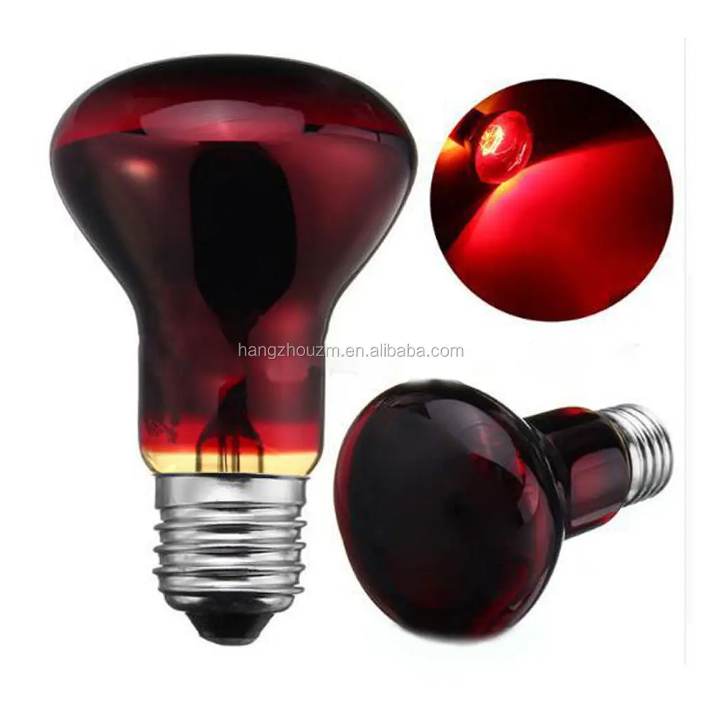 R63 25W 50W Reptile Infrared Heat Lamp Heat Emitter Infrared Basking Spot Light For Bearded Dragon Reptile