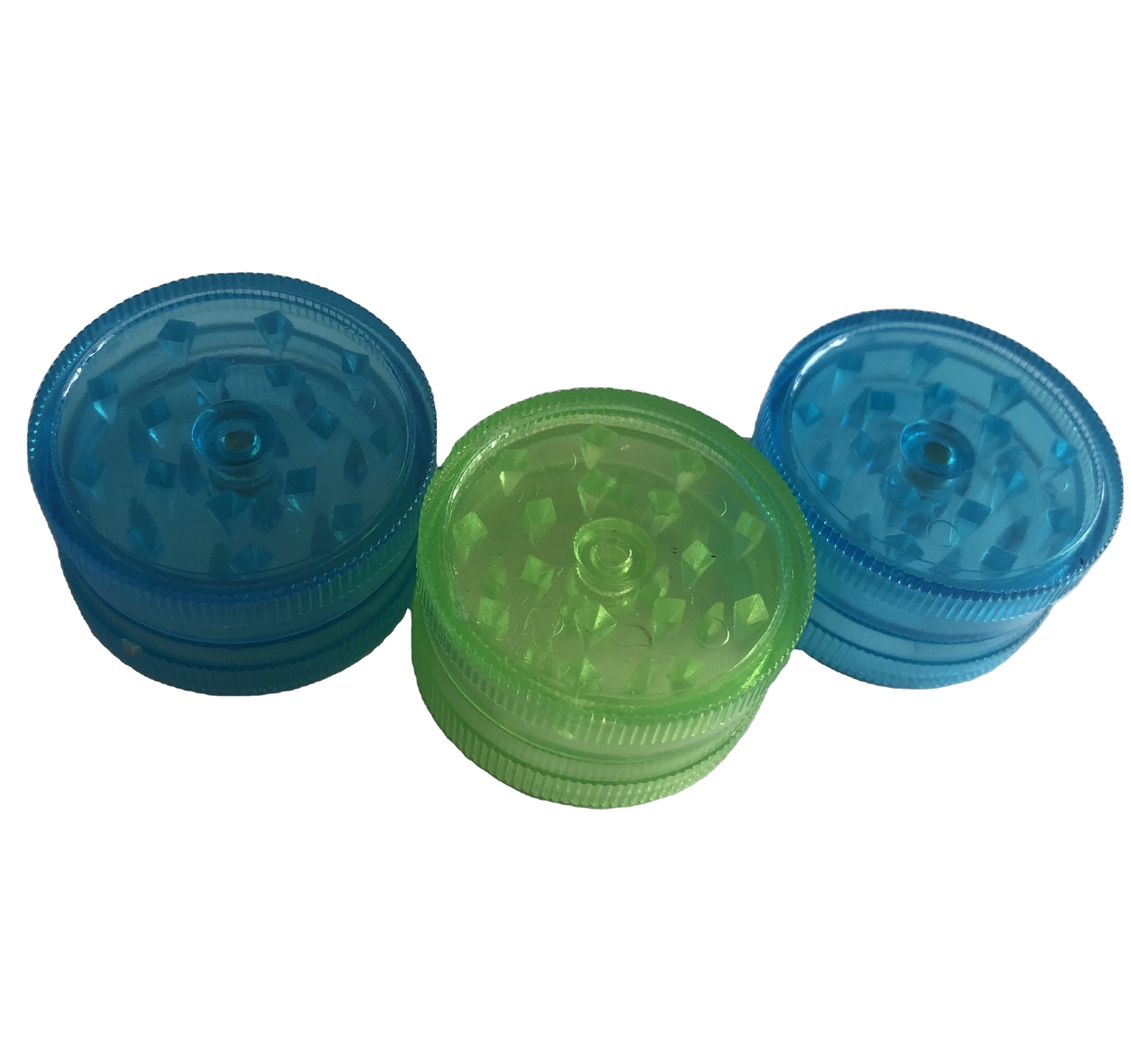 china supplier 2  Layer 30 mm plastic scrap herb grinder mini tobacco portable herb grinder