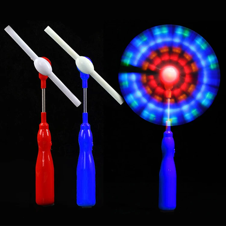 amazon Hot Sale Kids Favor Flashing Toys Led Light up Windmill Glowing Spinner Toys for Kids Party Novelties