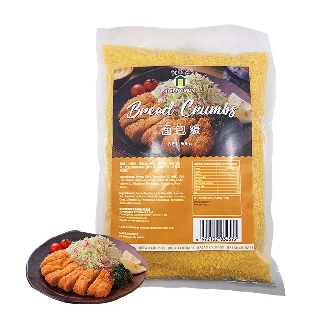 500 г китайская оптовая цена OEM желтая жареная курица свинина говядина Panko хлеб крошки