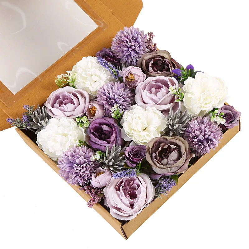 Artificial Flowers DIY Creative Simulation Flower Handmade Rose Hand Bouquet Wedding Christmas Home Decoration Supplies