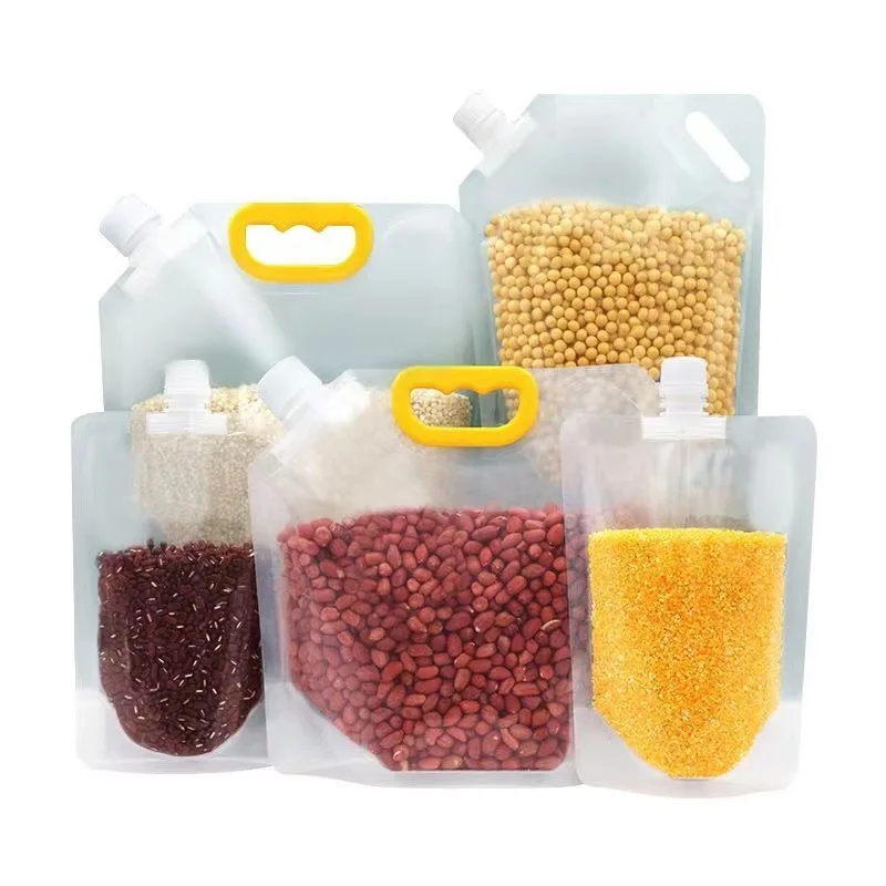 Hot Sale Outdoor Eco Friendly Stand Up Free Spout Bags For Juice Beverage Water Or Grain