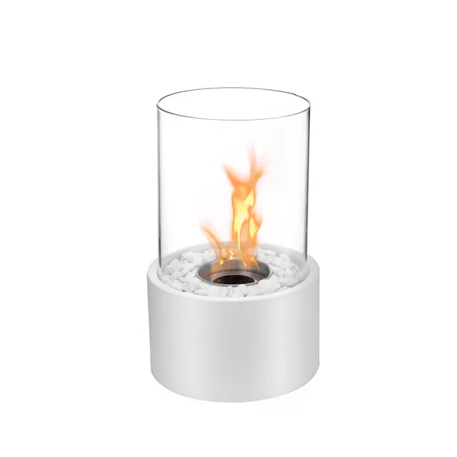 Free standing indoor moving round  bio ethanol fireplace table
