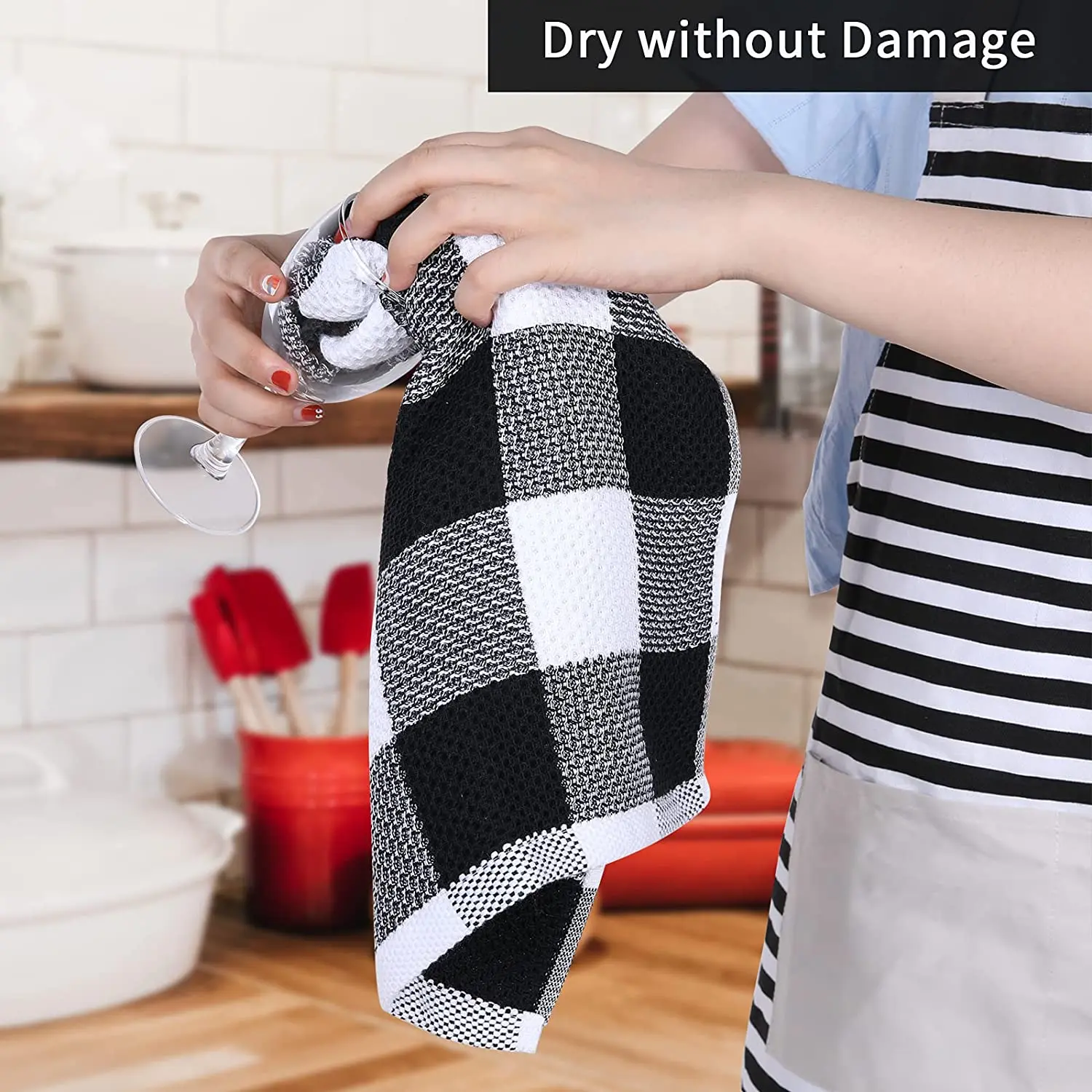 Best selling new baby waffle towel 100% cotton, no fading no lint, high quality clean kitchen durable waffle weave towel