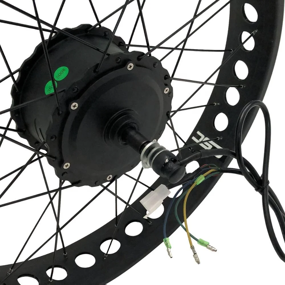 36V waterproof  brushless gear smart light hub motor Snow Electric bicycle conversion Fat wide e Bike Kit 250W 350W 500W