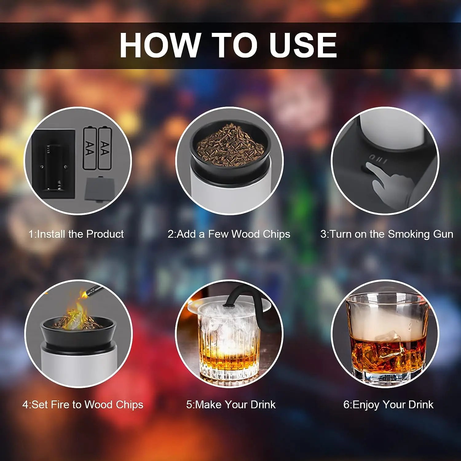 New Handheld Cold Smoker gun Molecular Cooking whisky Steak Smoked Gun Sawdust Small Kitchen Appliance Set