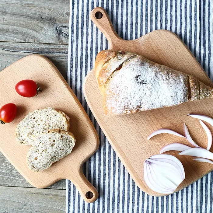 Подарочный Набор для кухни деревянная балансировочная доска темного цвета разделочная с ручкой