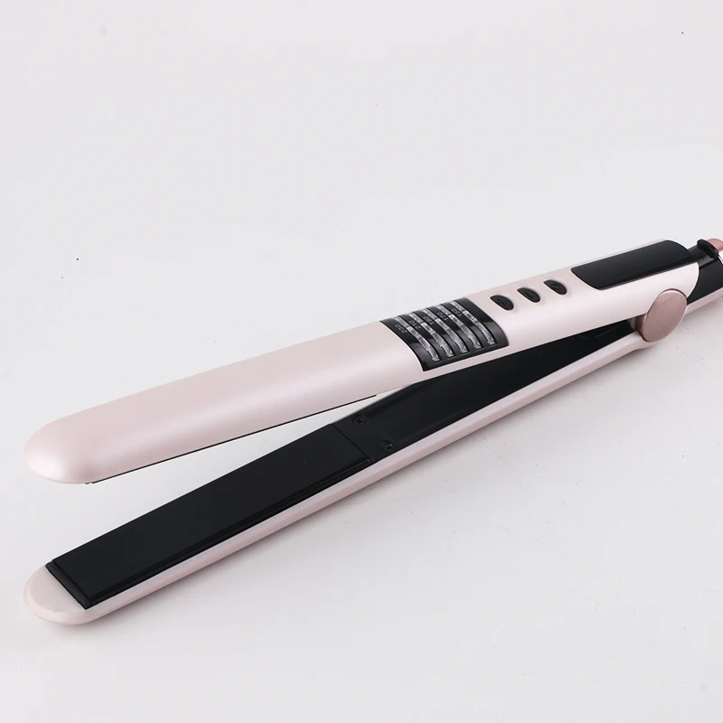 Custom professional Fast Heating Slim nanoTitanium Plate Type Private label Flat Iron Hair Straightener