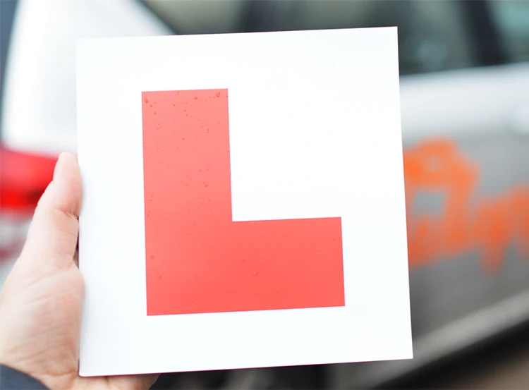 19.5Cm X 19.5 cm Car Stickers Exterior Red L Board Learning Driver car Decal Sticker