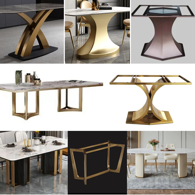 Fashional Furniture ischbeine Home Coffee Dinning Room Office pied de table Dining Gold Stainless Steel Table Legs