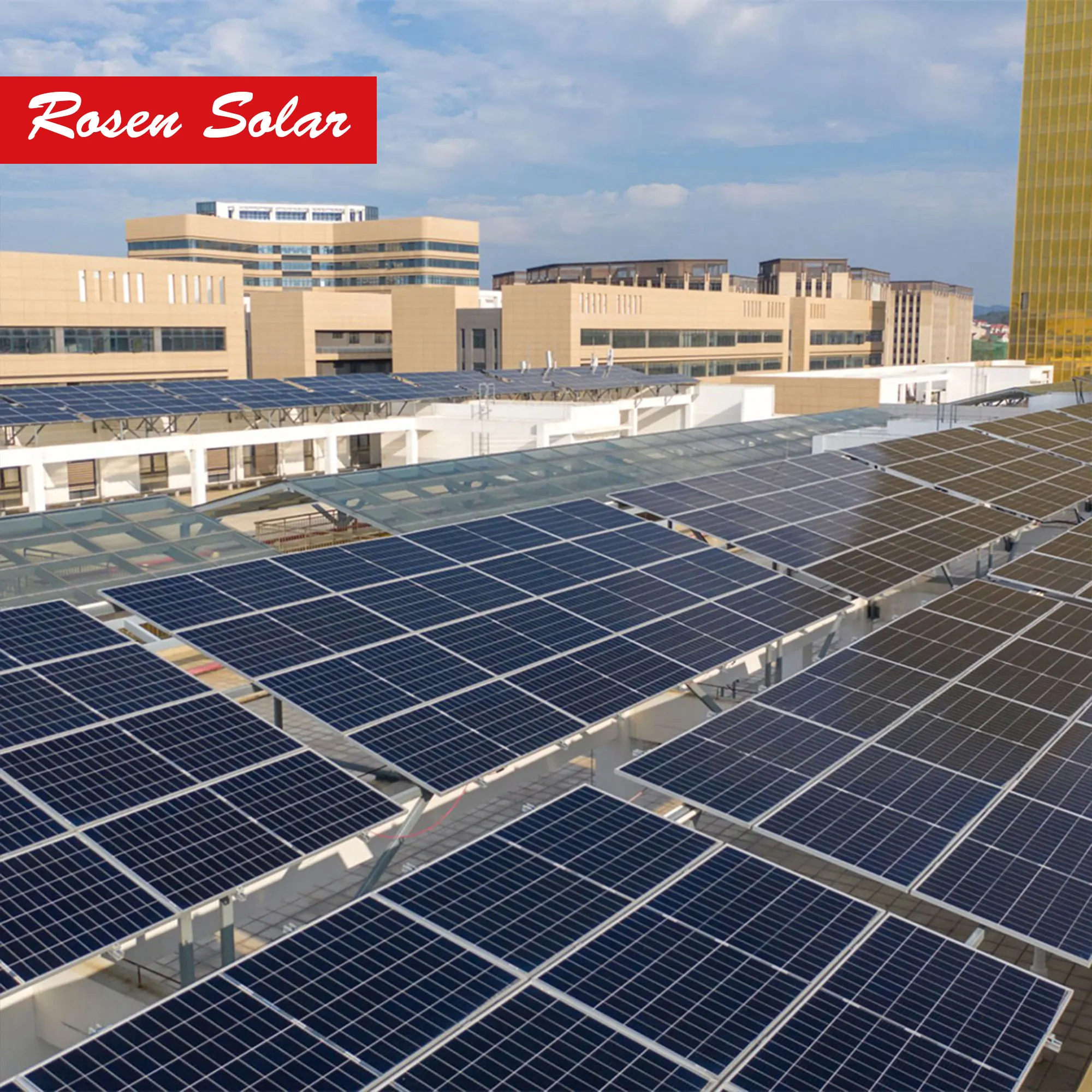 Rosen brand 580W N type TOPCON bifacial solar panels stock prices Tier 1 cheap price