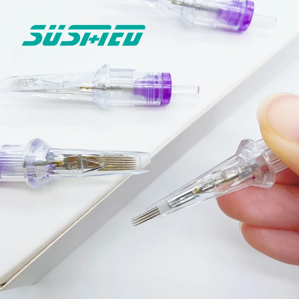 Permanent Makeup Needle With Tubes Cartridge Tattoo Needle Disposable Sterilized Tattoo Machine Needles