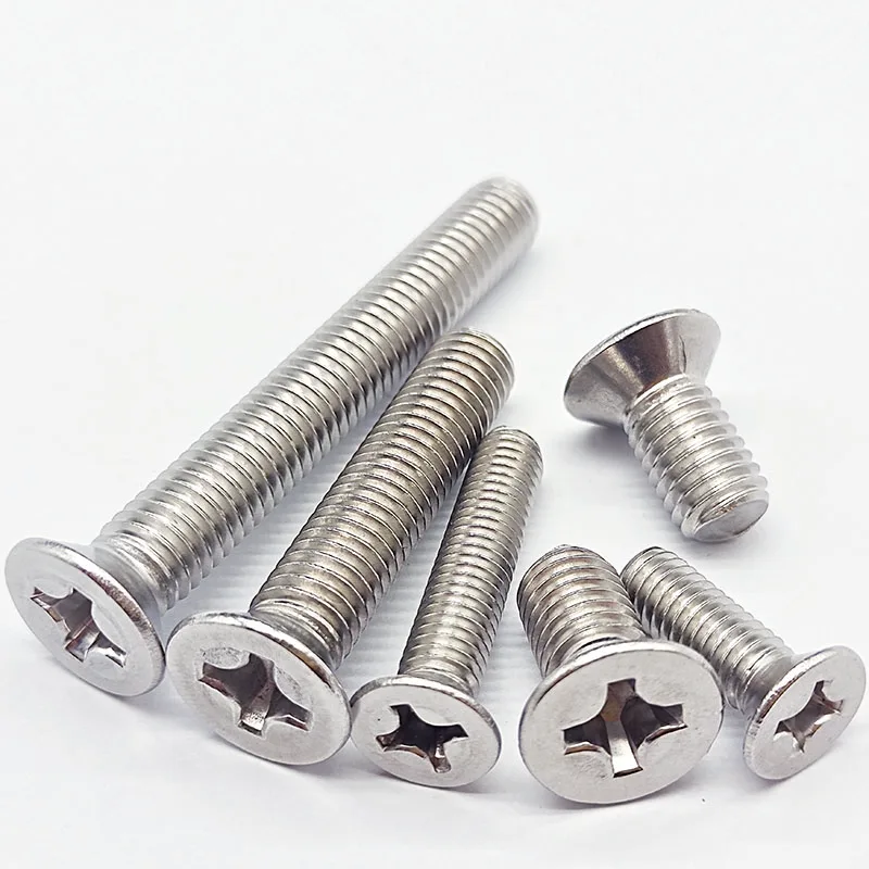 FAST Stainless steel Din965  M1.6  M2 M3 Flat Electronic Micro Screws Phillips Countersunk Machine Screws