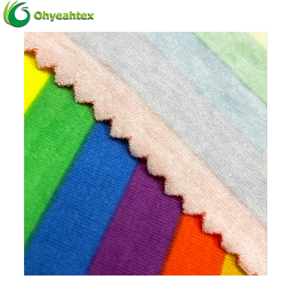 Hot Sale Custom Pattern Knitted Plain Jersey Cotton Spandex Printed Fabrics For Shirt