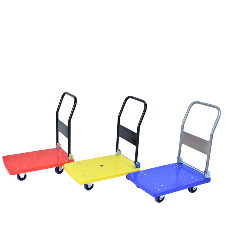 
Wholesale Hand Truck 150mm Height of Deck B1-150 Folding Trolley Push Cart Platform Trolley Plastic Storage Foldable 12 Monthes 