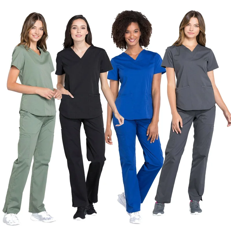 Wholesale TRS Surgical V-Neck Medical Uniforms Scrubs Women Jogger Scrubs Uniform Medical Hospital Uniform