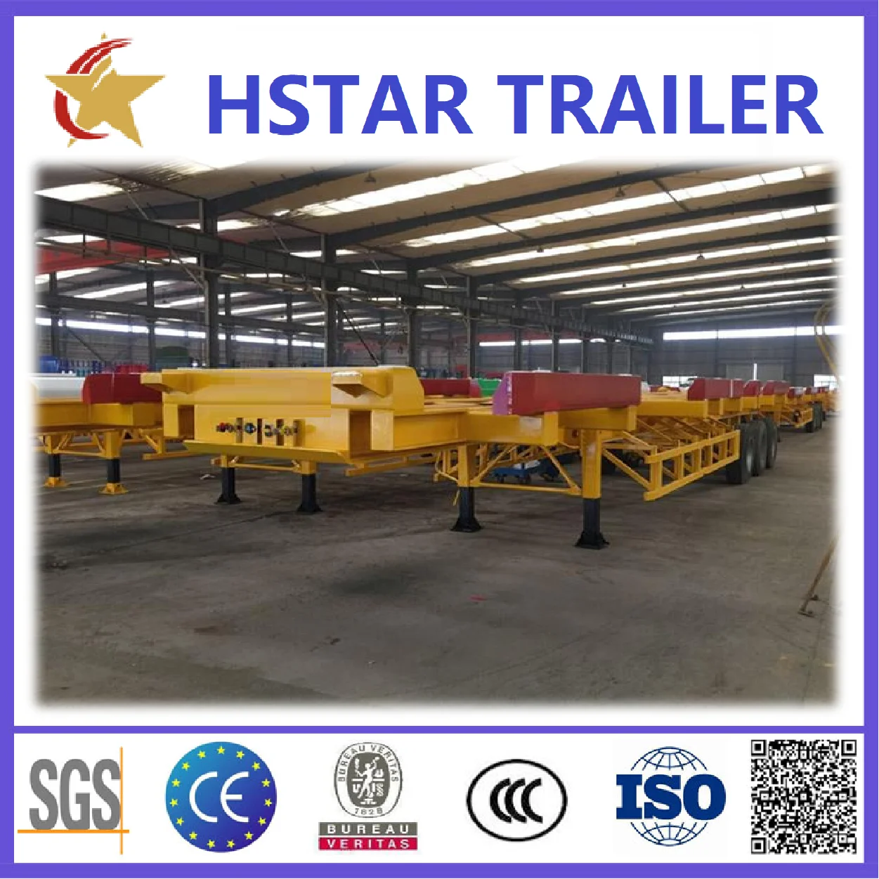 Perfect Product 3 Axle 20ft 40Ft Skeleton Dolly Full Semi Trailers with Fuwa Trailer