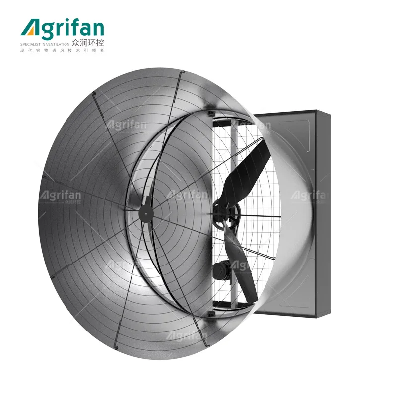 Butterfly Cone Exhaust Fan for Poultry Farm Equipment Cow Cattle Dairy Farming House Ventilation Cooling Climate Control System