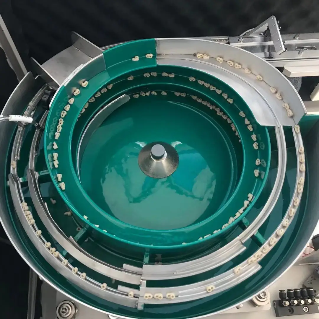 Hand machine automated plasthetics parts rotary screw vibration bowl feeder