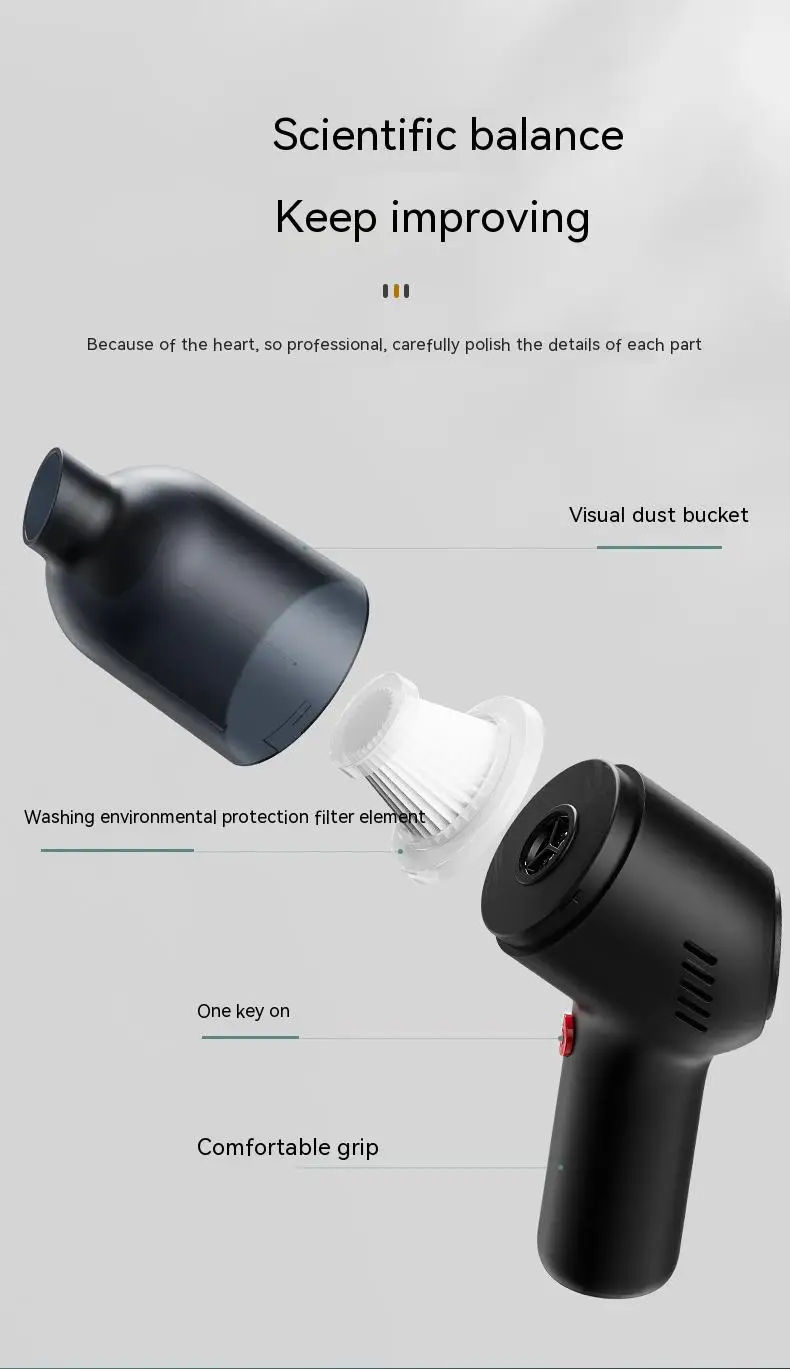 Hot Sale Mini Vacuum Cleaner For 12v Auto Vacuum Wireless Portable Car Vacuum Cleaner Handheld Mini Vaccum 9000pa