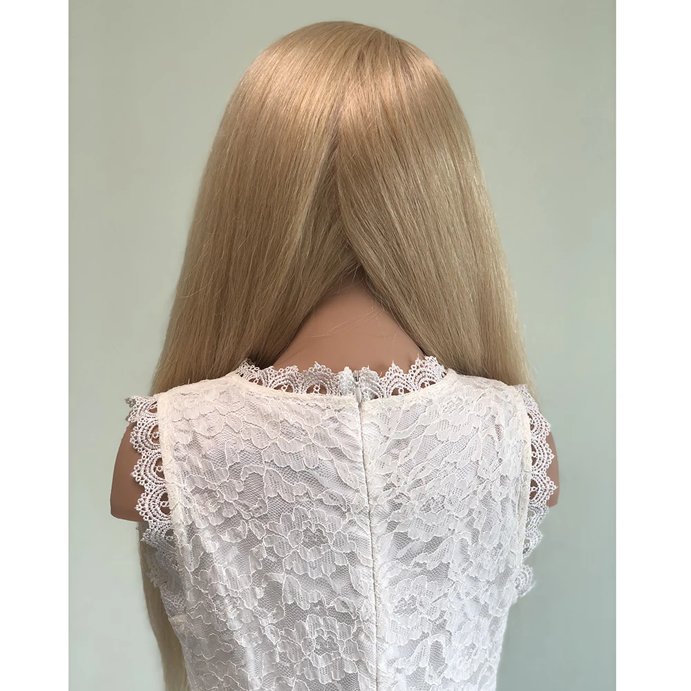 Wholesale price Europe face woman  hair training head   with full  shoulder for academy school