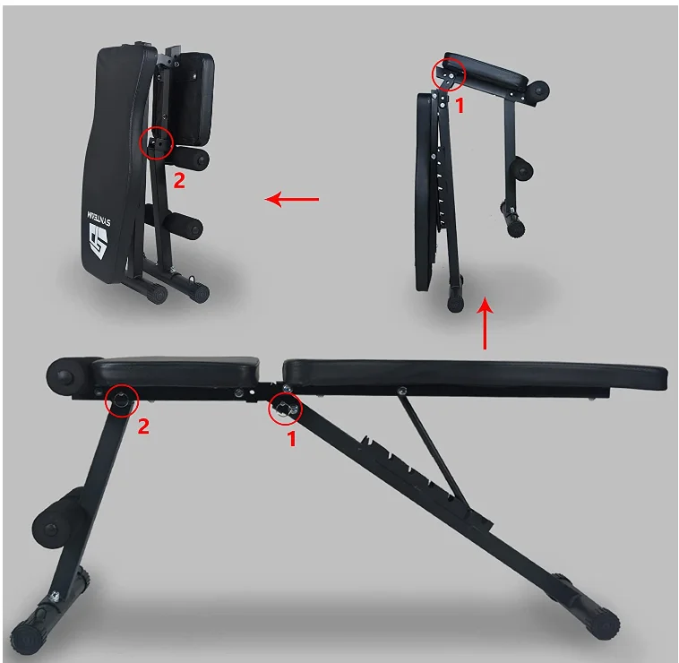 Synteam Professional Home Gym Adjustable Sit Up Bench Dumbbell Chair