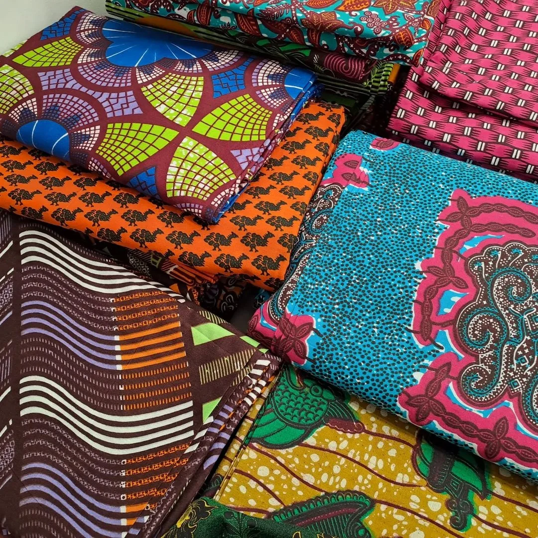 Guangzhou wholesale  africain veritable Dutch holland african wax fabric cotton print  ankara real wax