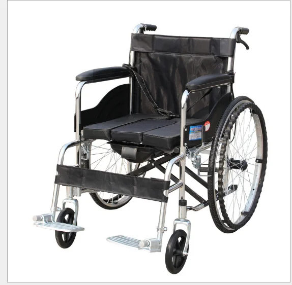 Adult chrome steel basic standard manual lightweight wheelchair