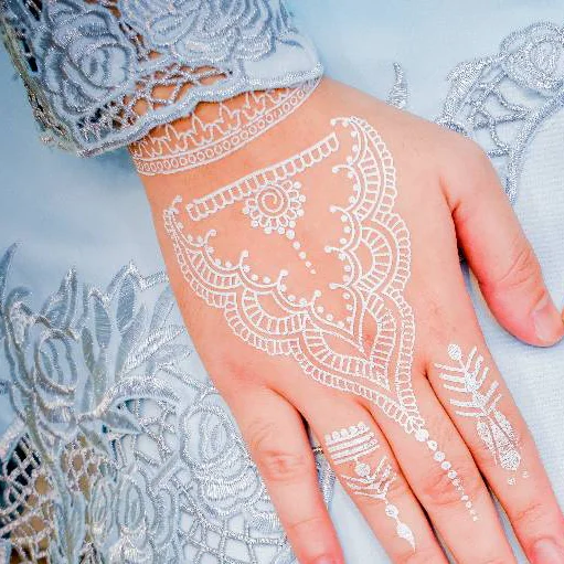Free Samples White Henna Sticker India Temporary Tattoo  Henna Tattoo Stickers Hand