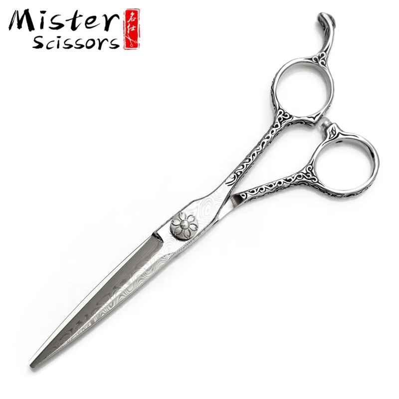 
SUS440C Damascus Pattern Professional Hair Cutting Scissors 6.0 inch 