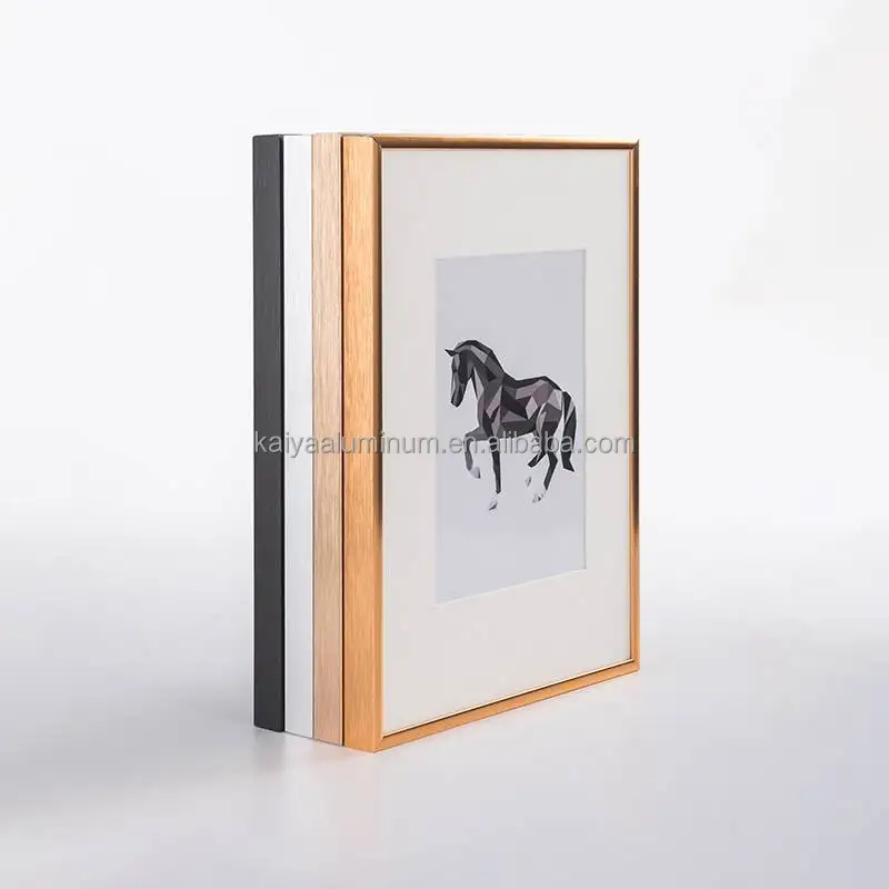 Waterproof  bedroom  wall mirrors full length Aluminum rectangle frame floor stand gold mirror painting frame