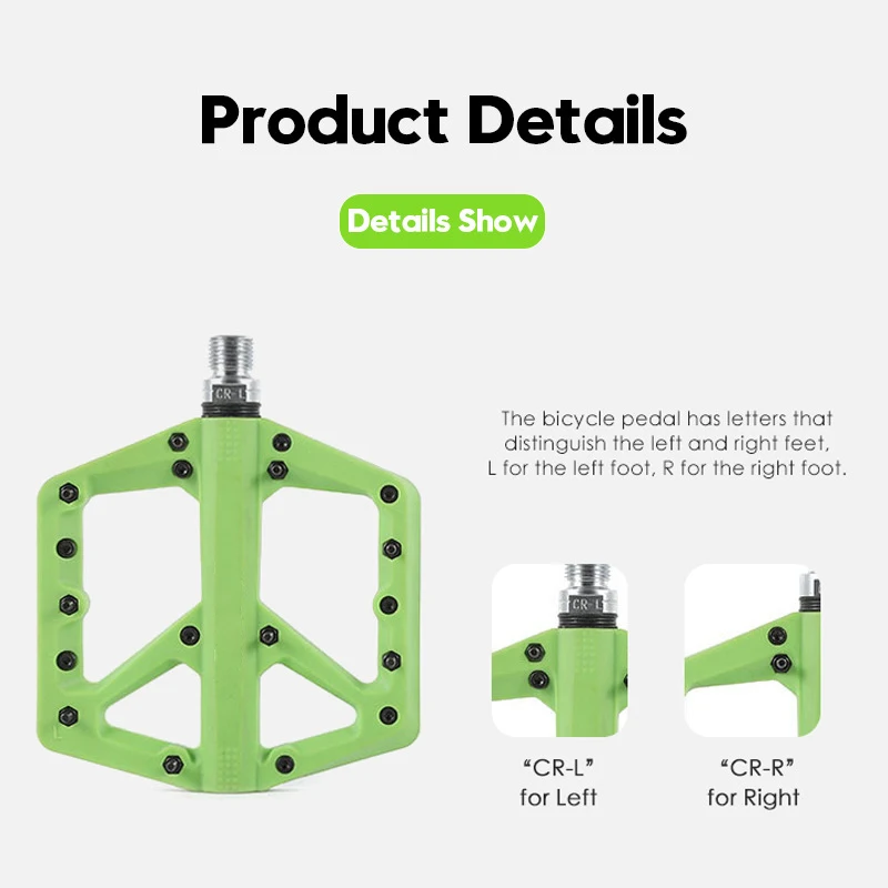 Pedal Drop Resistant Pedals spd Bicycle Mountain Bike Nylon Durable Widen Area Bicycle Platform Pedals for Bicycle