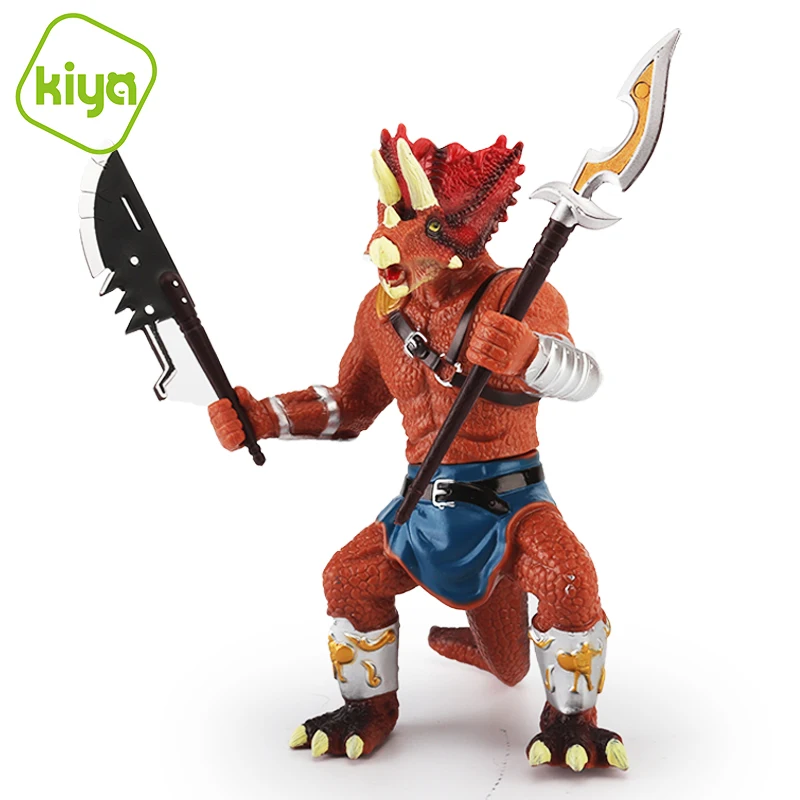 Kiya F401-6 Triangle dragon warrior dinosaur toy set stuff animal plush toys stuffed toys