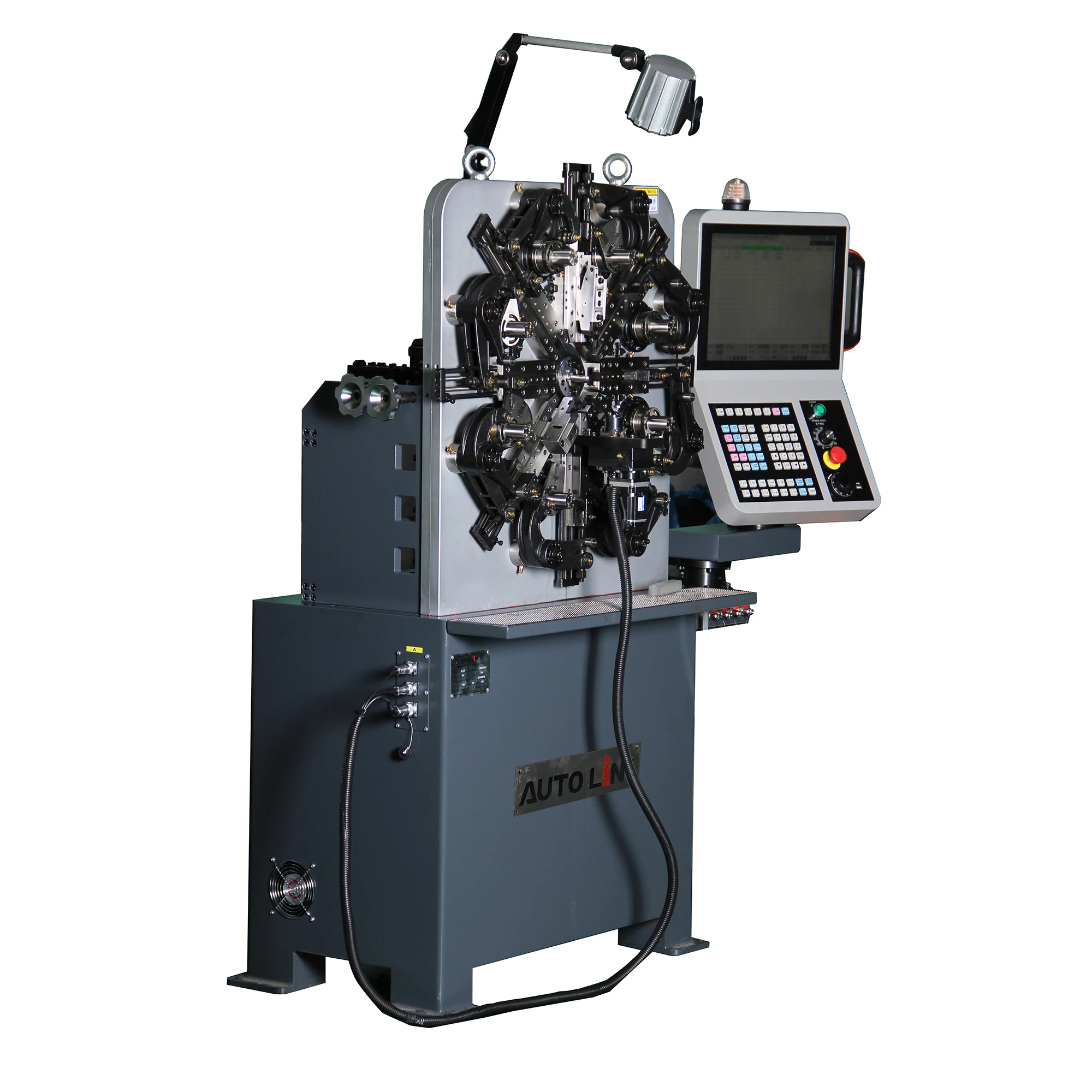 Supplier of 3-4 axis 0.5-1.5mm cold rolled cylindrical coil spring wire spring forming machine