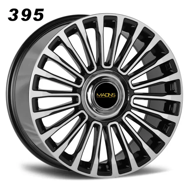MAONS GOLD 395F Black Machined Face Light High quality luxury Monoblock Floating Cover VIA JWL Stock Forged  Wheels