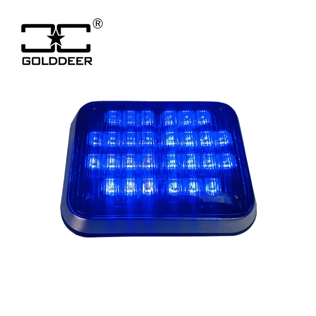 DC12V 28Watt Surface Mount Flasher Blue LED Perimeter warning Light cheap emergency grill lights cheap strobe lights for cars