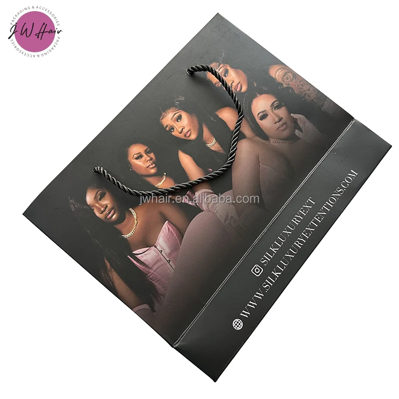 Hair Detangle Brush,Hair Shopping Bag,Gift Wrapping Paper,Hang Tag,Edge Band,Thank You Card Custom Full Hair Packaging