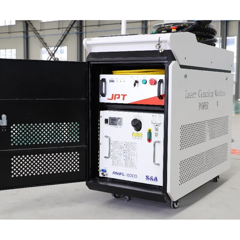 Ergonomic Design Low Maintenance Cost Shipping Mold Industry Rust Paint Grease Dust Removal Metal Rust Surface Laser Cleaning