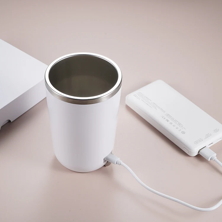Stainless Steel Rechargeable Smart Cup Multi Functional Fitness Auto Magnetized Self mug auto stirring mixing coffee cup