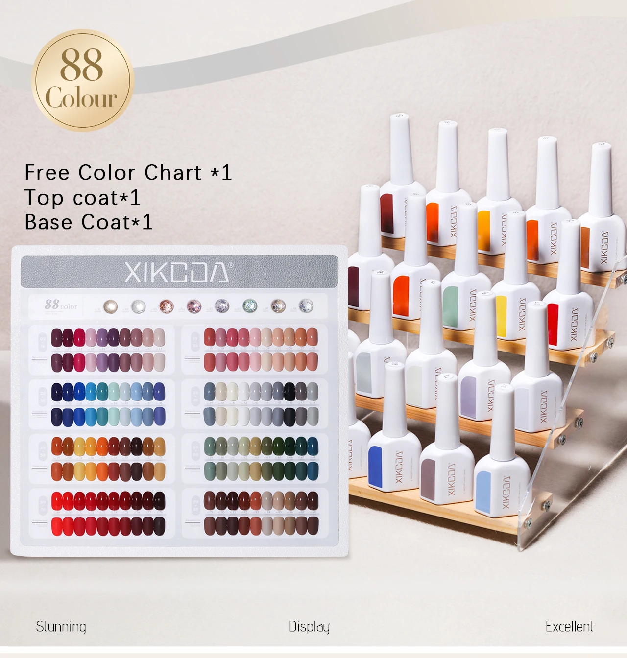 ZRKGEL  12 years factory supplier wholesale  88 colors 15ml OEM ODM long lasting non toxic free sample color gel set collection