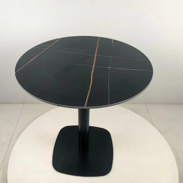 Wholesale Price Black Metal Marble Side Stool Coffee Table for Living and Dining Rooms Hot Sale Home Furniture for Bedroom Use